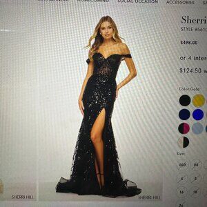 Sherri Hill #56101 Black Formal Gown